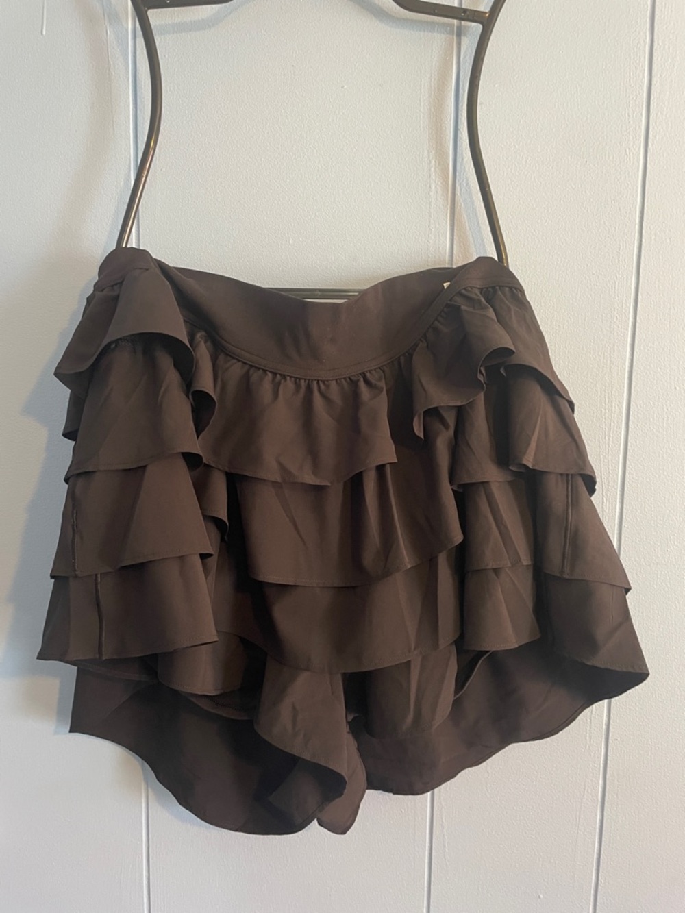 Aerie Black Ruffle Skort
